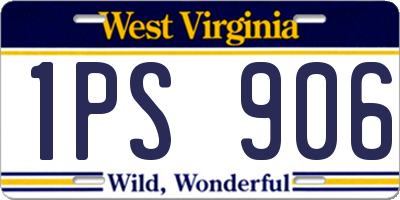 WV license plate 1PS906