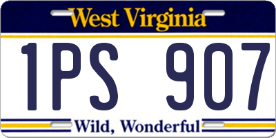WV license plate 1PS907