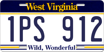 WV license plate 1PS912