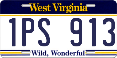 WV license plate 1PS913