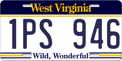 WV license plate 1PS946