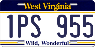 WV license plate 1PS955