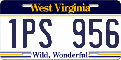WV license plate 1PS956