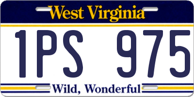 WV license plate 1PS975