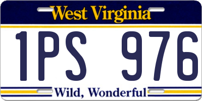 WV license plate 1PS976
