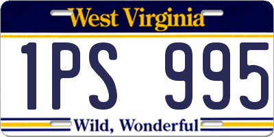 WV license plate 1PS995
