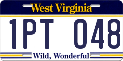 WV license plate 1PT048