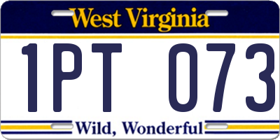 WV license plate 1PT073