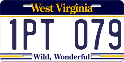WV license plate 1PT079