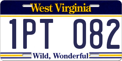 WV license plate 1PT082