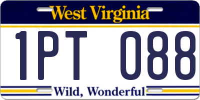 WV license plate 1PT088