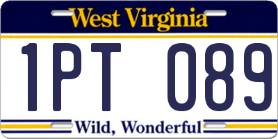 WV license plate 1PT089