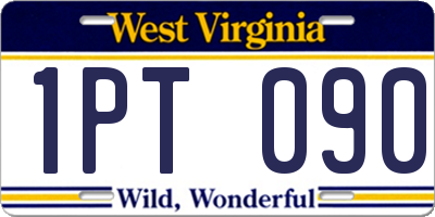 WV license plate 1PT090