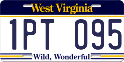 WV license plate 1PT095