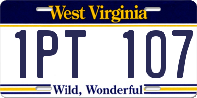 WV license plate 1PT107