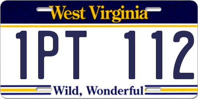 WV license plate 1PT112