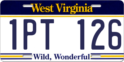 WV license plate 1PT126