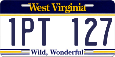 WV license plate 1PT127