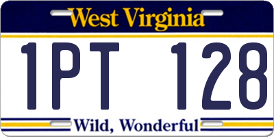 WV license plate 1PT128