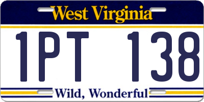 WV license plate 1PT138