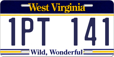 WV license plate 1PT141