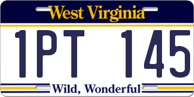 WV license plate 1PT145