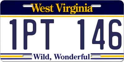 WV license plate 1PT146