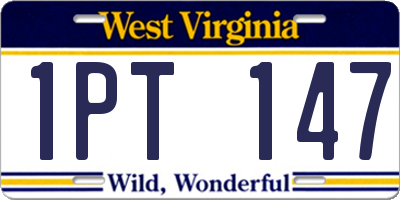 WV license plate 1PT147