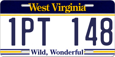 WV license plate 1PT148