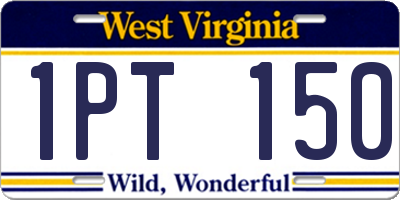 WV license plate 1PT150