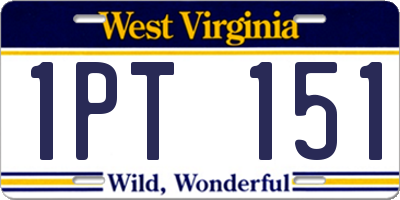 WV license plate 1PT151