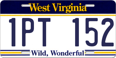 WV license plate 1PT152