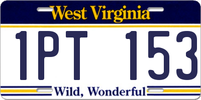WV license plate 1PT153
