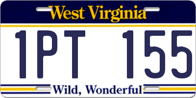 WV license plate 1PT155
