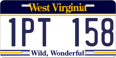 WV license plate 1PT158