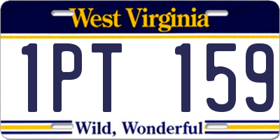 WV license plate 1PT159