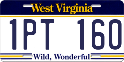 WV license plate 1PT160