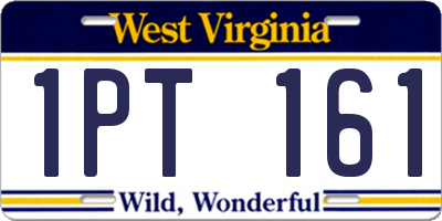 WV license plate 1PT161