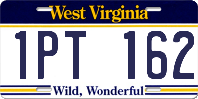 WV license plate 1PT162