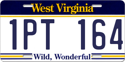 WV license plate 1PT164