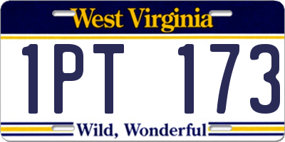 WV license plate 1PT173