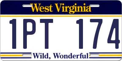 WV license plate 1PT174