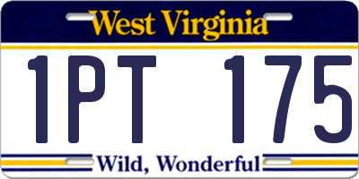 WV license plate 1PT175