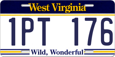 WV license plate 1PT176