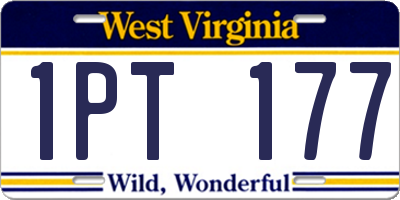 WV license plate 1PT177