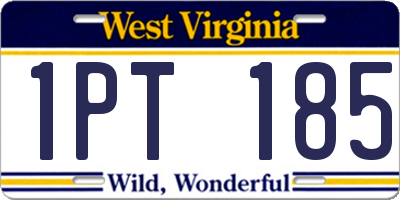WV license plate 1PT185