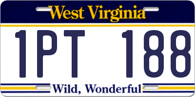 WV license plate 1PT188