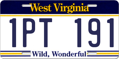WV license plate 1PT191