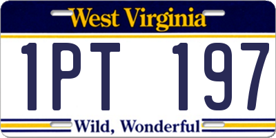 WV license plate 1PT197