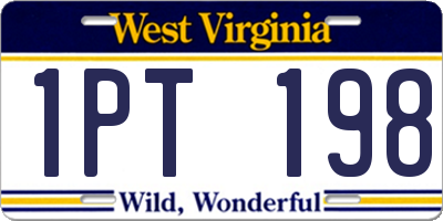 WV license plate 1PT198